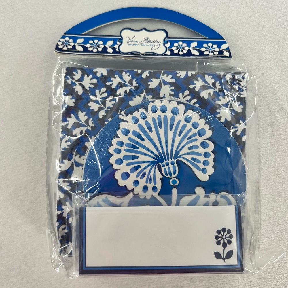 NWT Vera Bradley Blue Lagoon Happy Hour Set